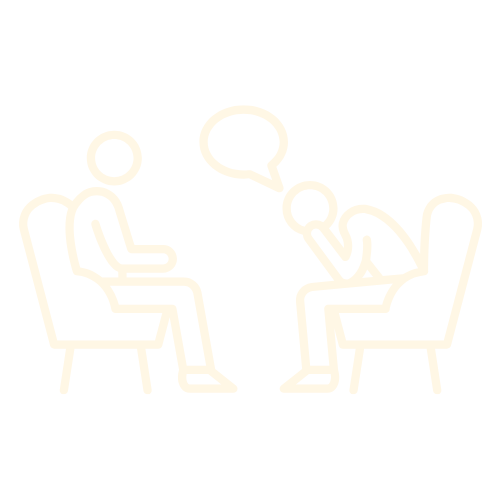 ícone simbolizando uma conversa entre o terapeuta e o seu paciente
