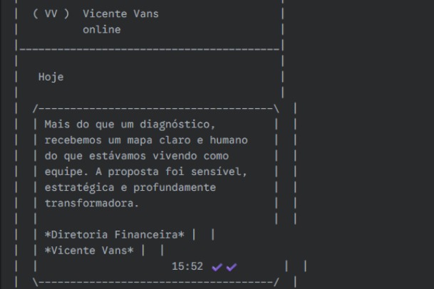 a tela do e-mail com algumas informações